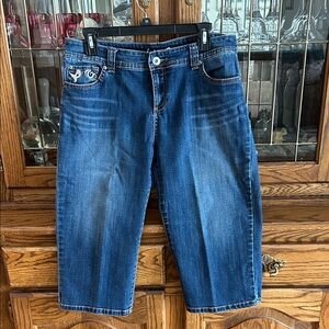 INC International Concepts Women's Blue Denim Capris